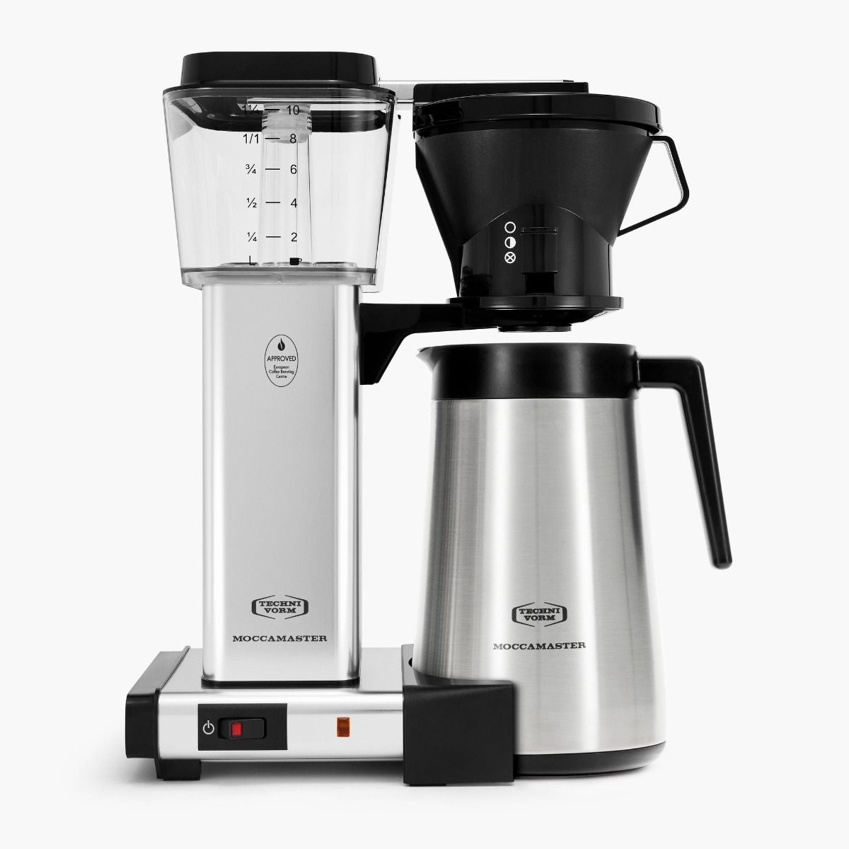 MOKA② KBT Manual-Adjust Drip-Stop 40oz Coffee Maker - Polished Silver