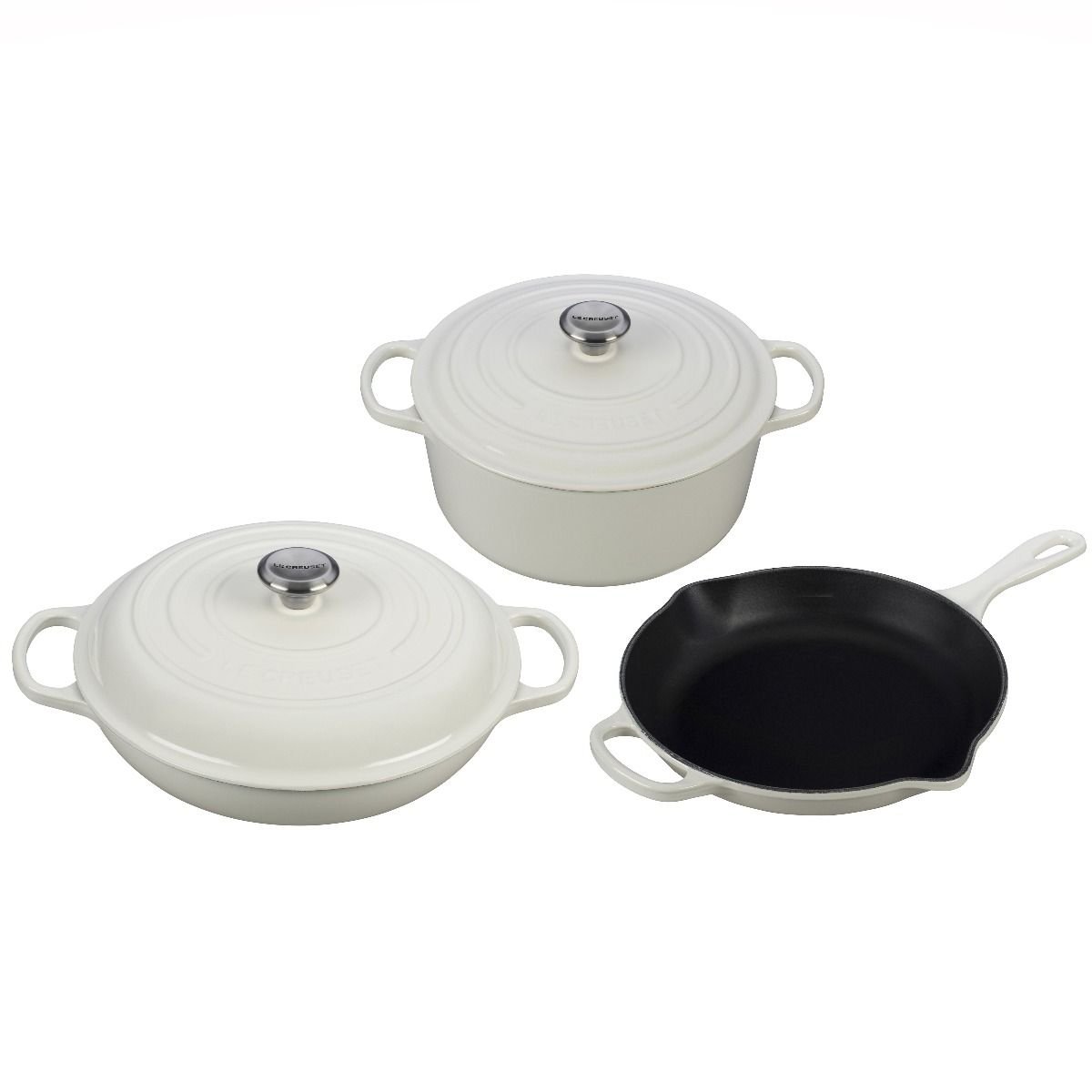  Le Creuset Enameled Cast Iron Signature Cookware Set, 5 pc. ,  Artichaut: Home & Kitchen