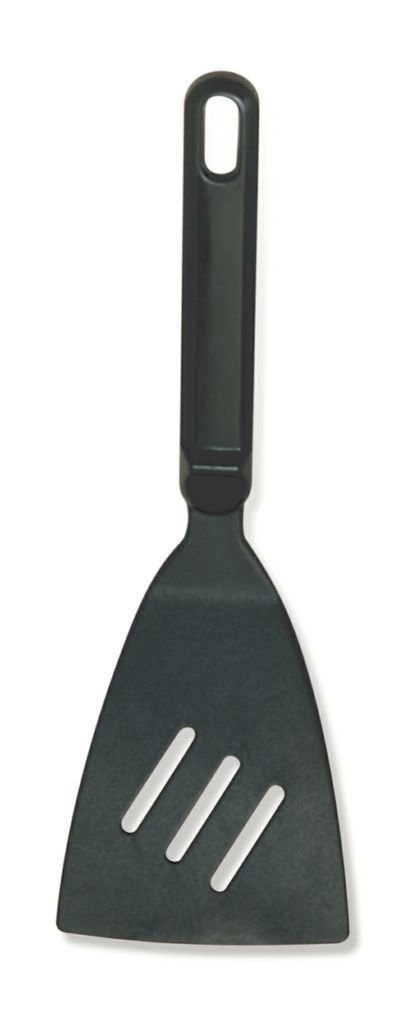Black Nylon Slotted Turner/Spatula, 12 inch, Non Stick Handle