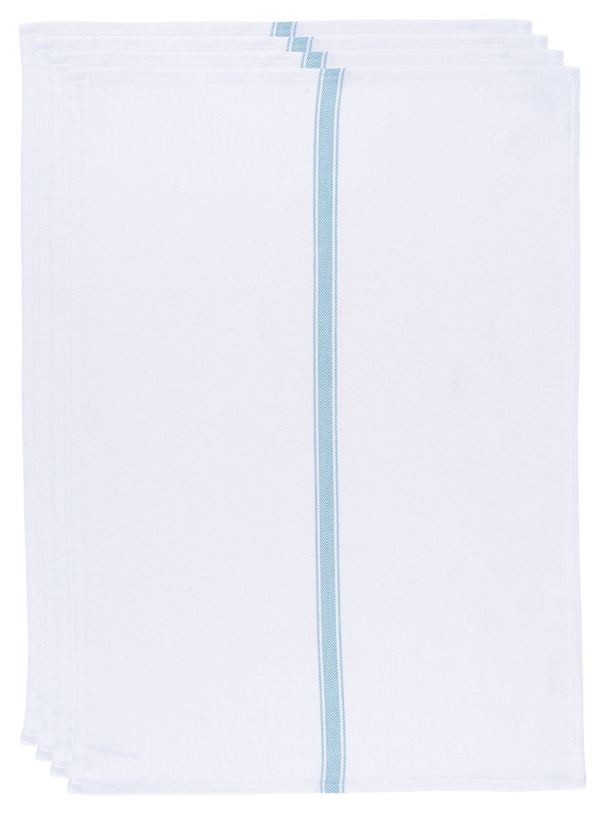 Terry Stripe Dish Towels - Dutch Blue