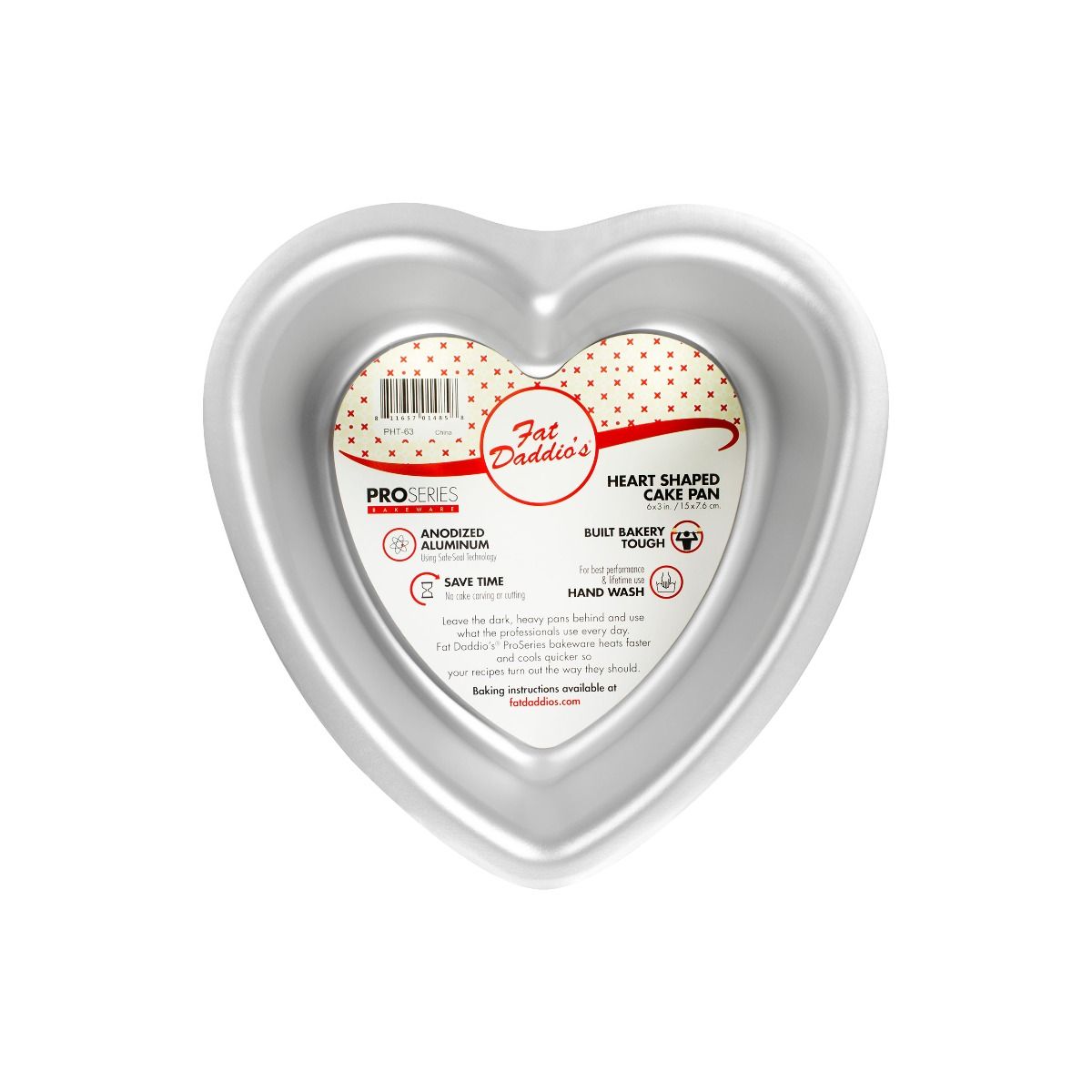 Cake Pan Heart 6 x 3 Inches Deep by Fat Daddio's Shaped