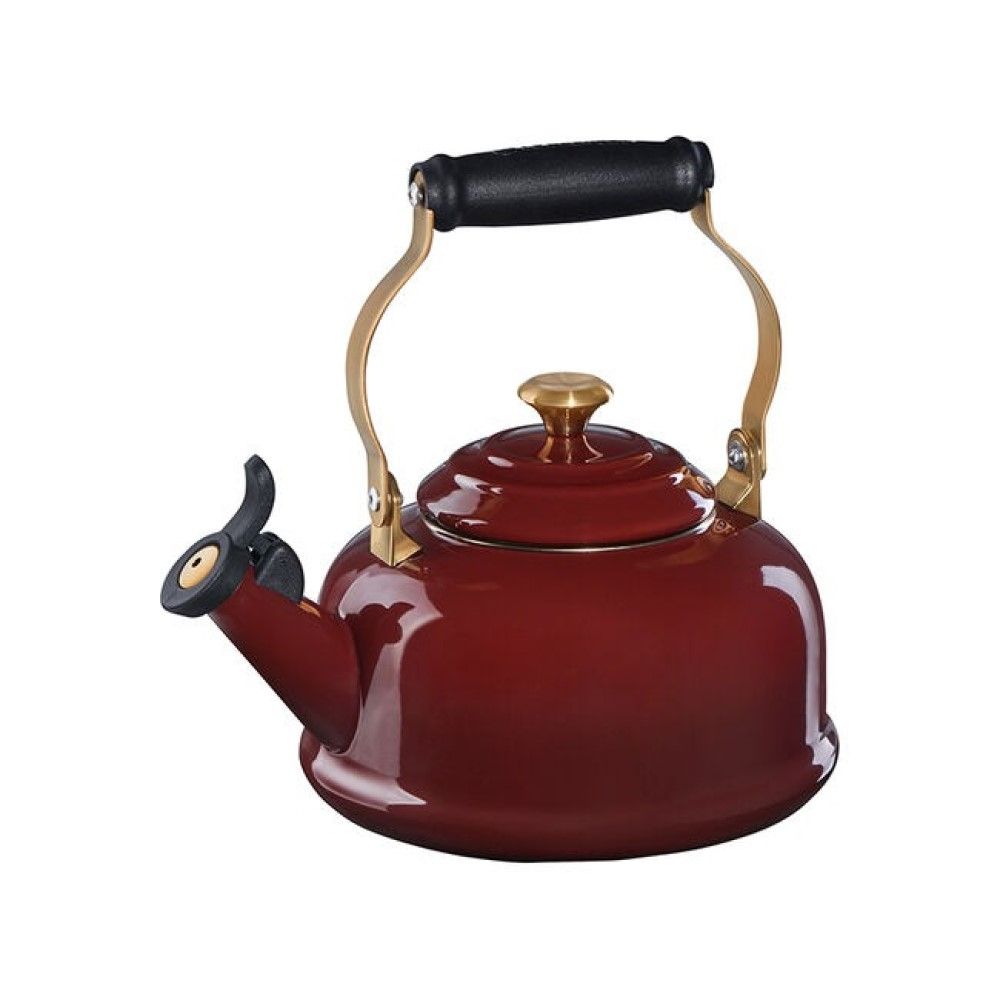 Le Creuset 1.7 Qt. Whistling Kettle with Gold Hardware | Rhone