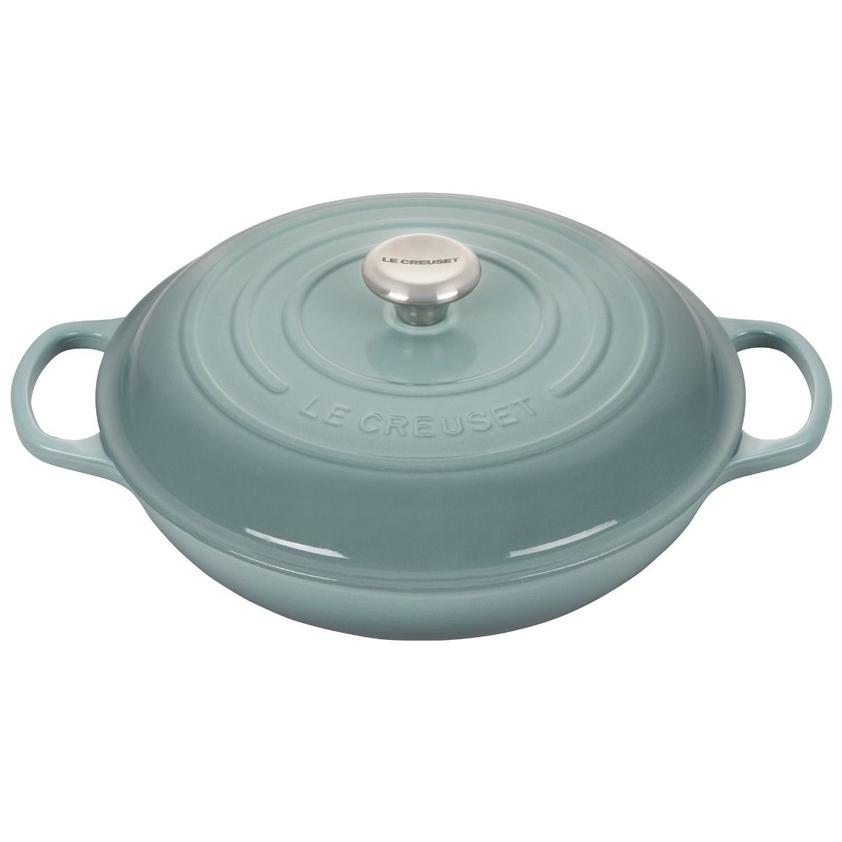 Le Creuset Enameled Cast Iron Signature Braiser, 3.5 qt, Caribbean