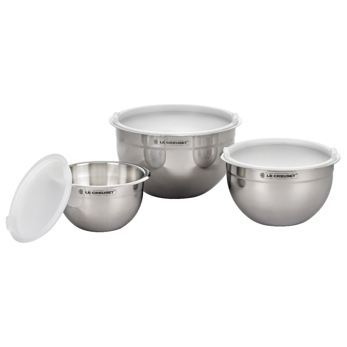 Ovente Premium Stainless Steel Mixing Bowls with Lids, Set of 3 Nesting  Bowls Includes 1.5, 3.5