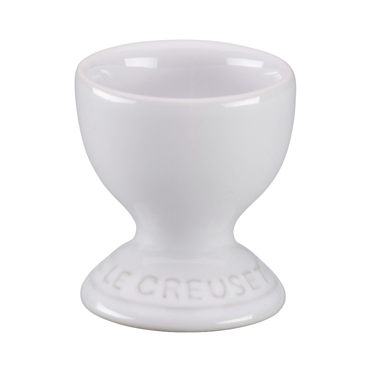 Double Soft Boiled Egg Cup With Attached Plate, Ceramic Egg Cup