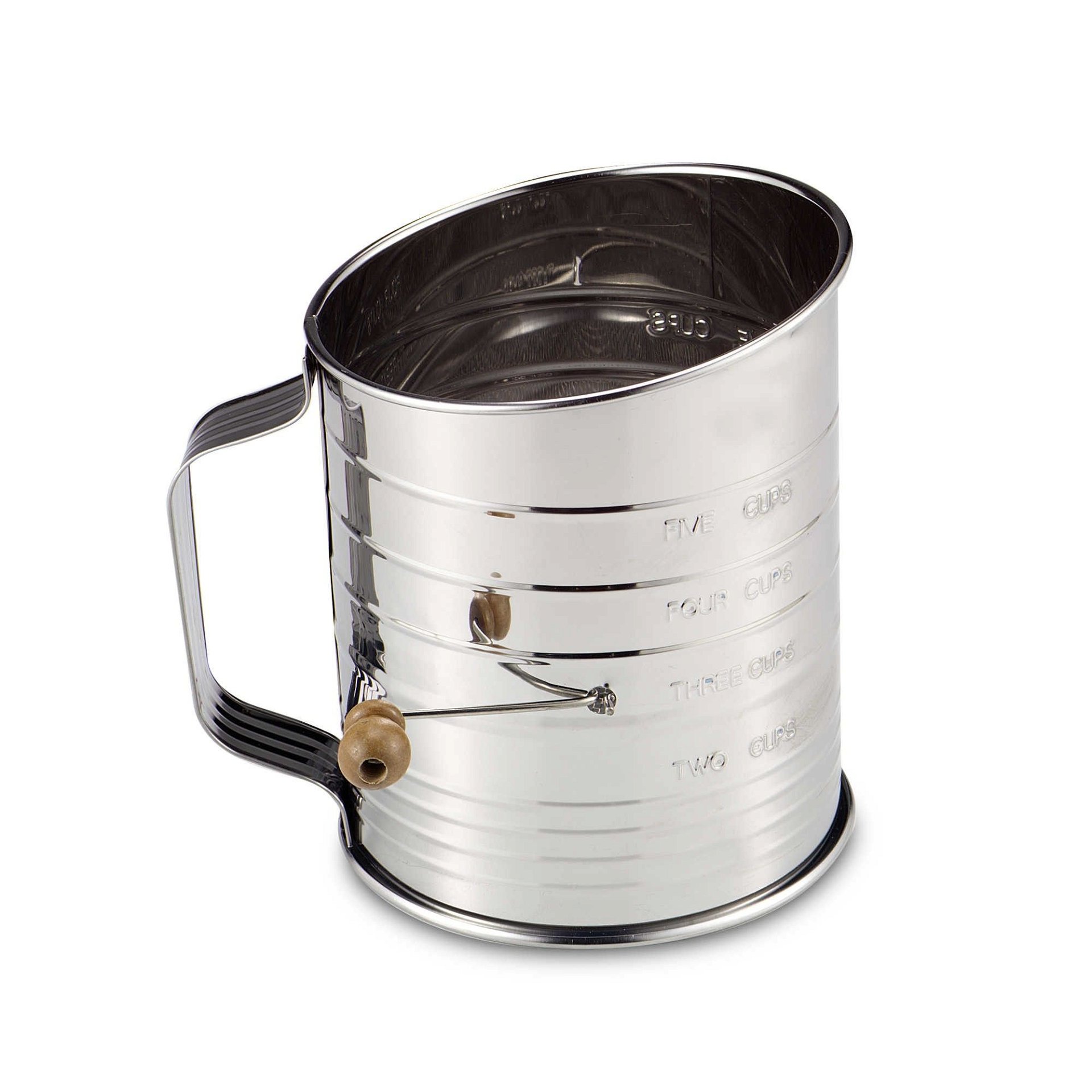 Stainless Steel Crank Sifter 3 Cup