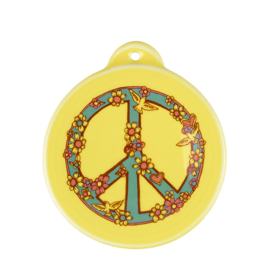 Fiesta® Ornament | Peace & Love (Sunflower - Peace Sign)