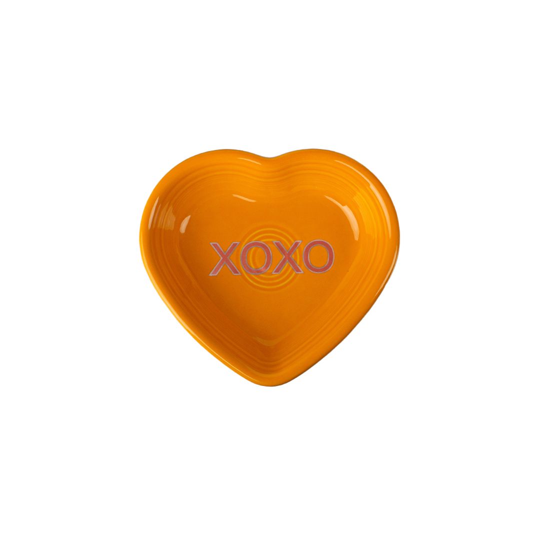 Fiesta® Sweet Candy Hearts 9oz Small Heart Bowl - XOXO | Butterscotch