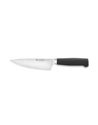 A stainless steel knife on a white background