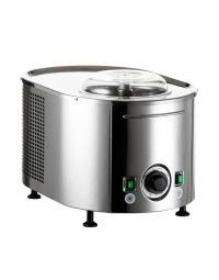 image shows Lello Musso Lussino 1.5Qt. Ice Cream Maker against a blank, white background