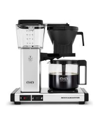 Moccamaster KBGV Automatic Drip Stop Coffee Maker (40 oz Glass Carafe) | Polished Silver
