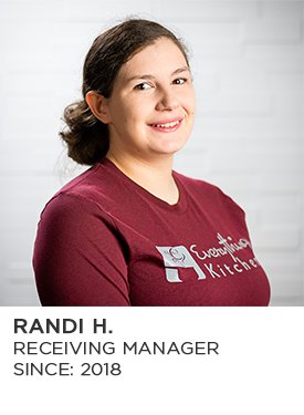 Randi H., Receiving Manger, Since 2018