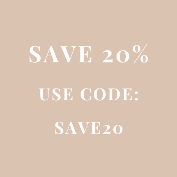 save 20 percent use code save 20