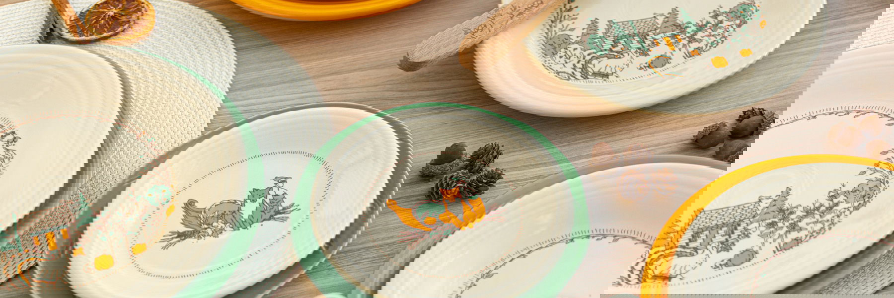 Photo of EK Exclusive, Fall Forest Fiesta Dinnerware Collection.