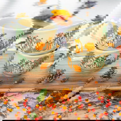 Fiesta® 18oz Jumbo Mugs Set of 4 | Fall Forest