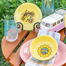 Fiesta Peace and Love Bowl & Salad Plate Set