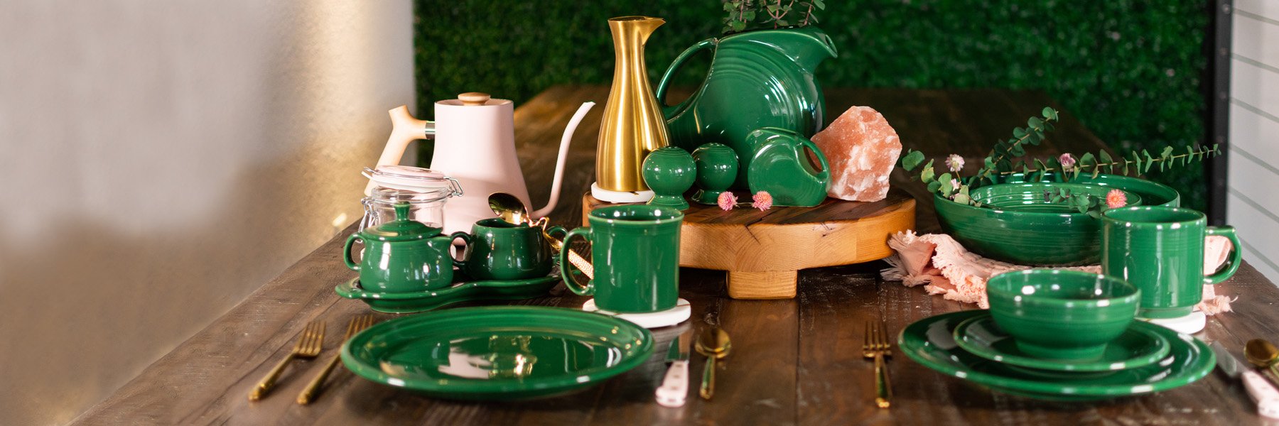 Photo of Fiesta Jade, green tabletop.