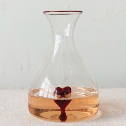 Glass Heart Decanter