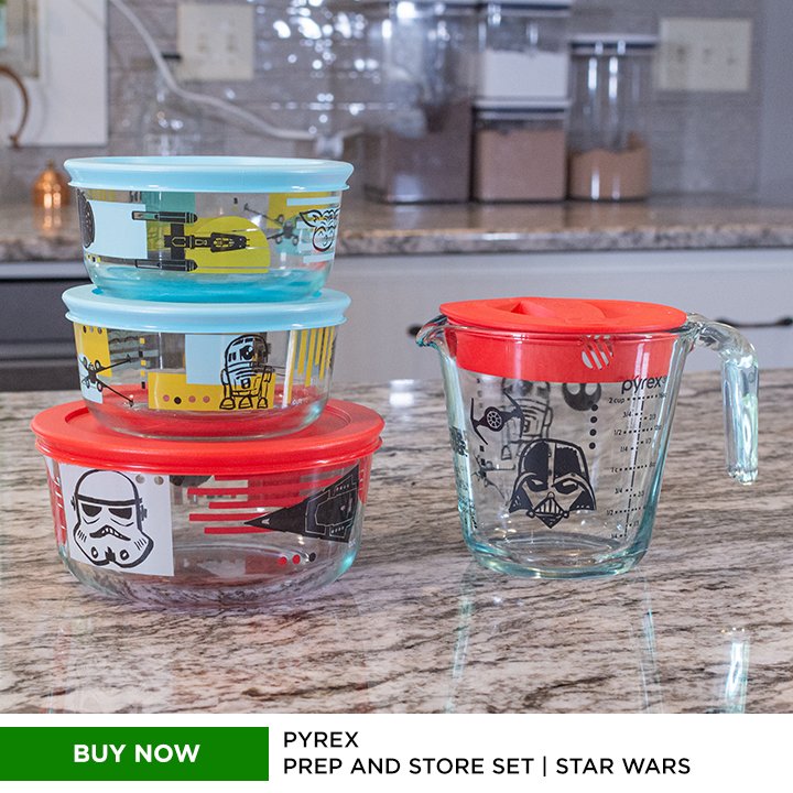 Harry Potter Pyrex Decorated Glass Food Storage 8-Pc Set