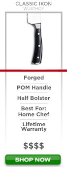 Wusthof Classic Ikon Series forged pom handle half bolster best for home chef lifetime warranty $$$$ Shop now