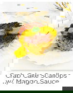 Crab Cake Scallop with Mango Sauce Crab Cake Scallop with Mango Sauce