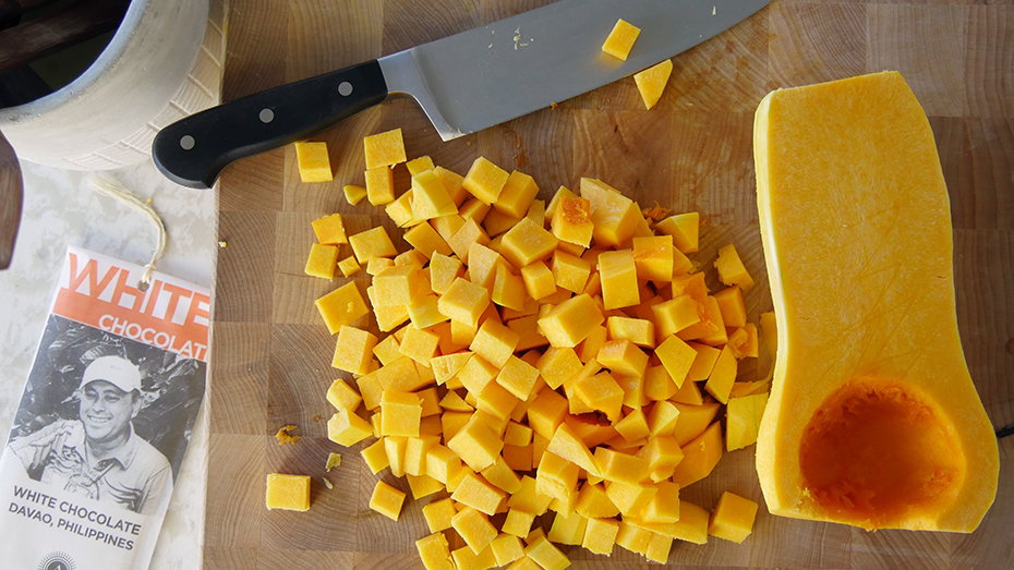 Askinosie Chocolate Roasted Butternut Risotto - Squash Cut 