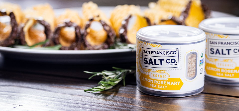 Chocolate-Dipped Cannolis with Lemon Rosemary Sea Salt Recipe
