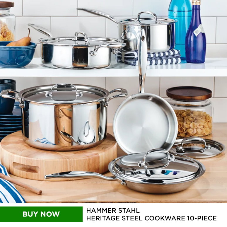 Buy Now Hammer Stahl Heritage Steel Cookware 10-piece
