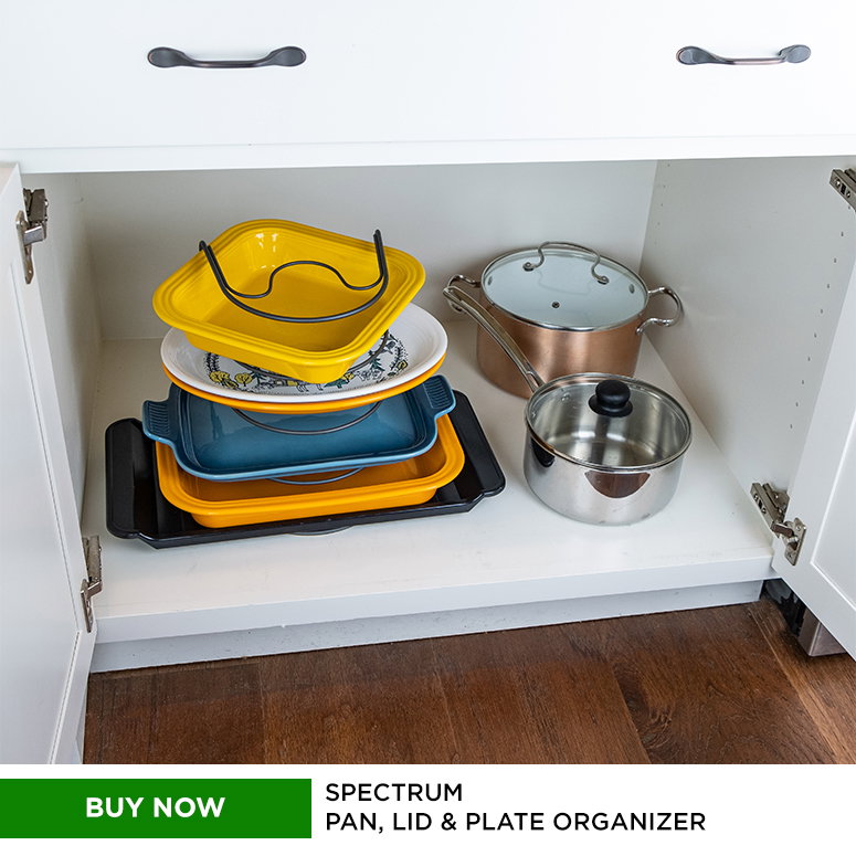 Buy Now Spectrum Pan, Lid & Plate Organizer - Industrial Gray