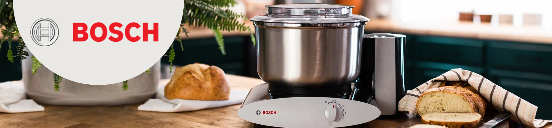 Photo of Bosch mixer and accessories.