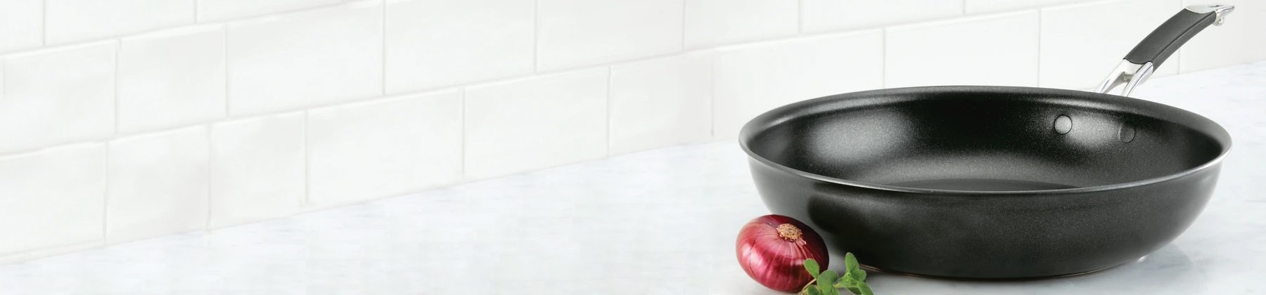 Photo of Anolon hard-anodized nonstick cookware pan.