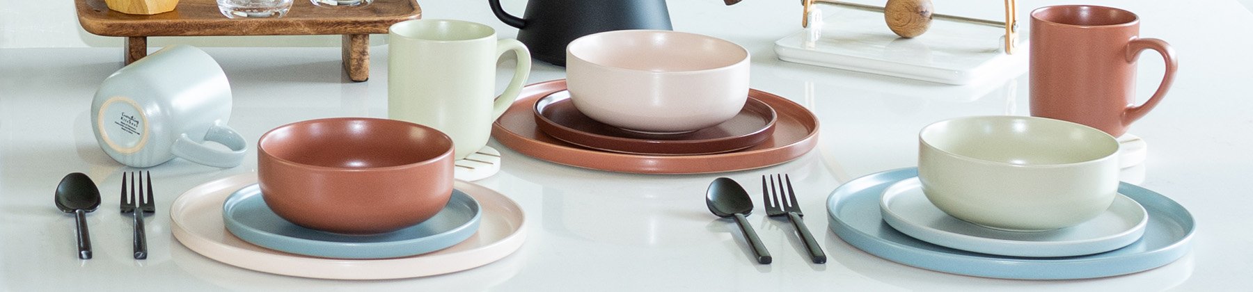 Photo of Everything Kitchens Exclusive, Modern Flat Dinnerware.