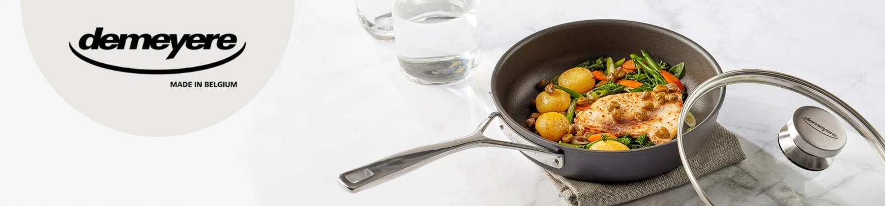 Photo of Demeyere cookware.