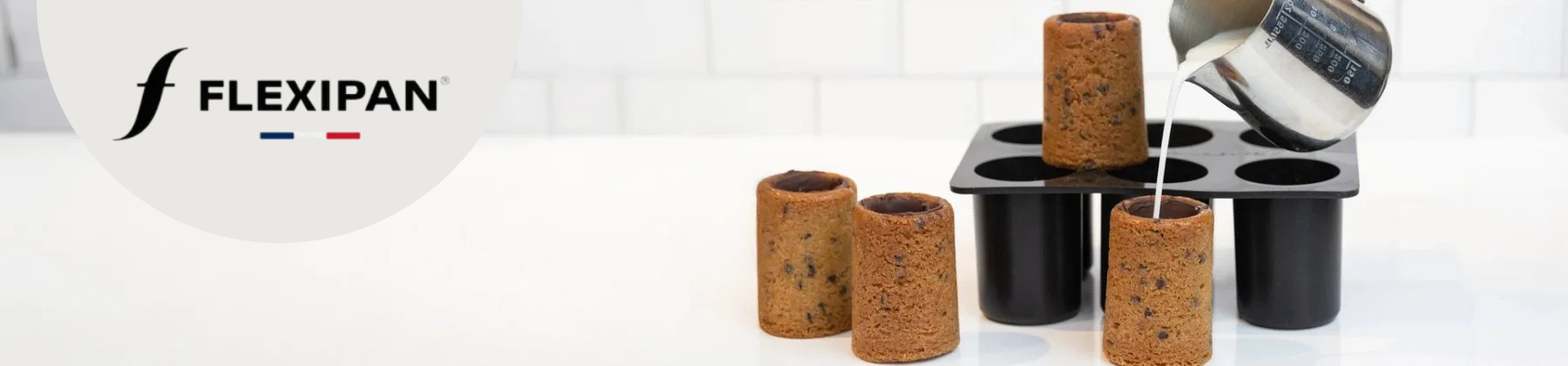 Photo of Flexipan cookie shot glass baking pan.