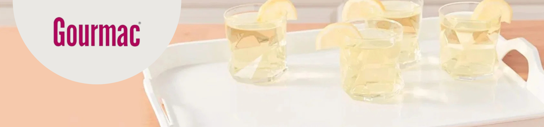 Photo of Gourmac white  drink tray.