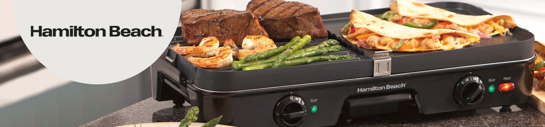 Photo of Hamilton Beach 3-in-1 Grill and Griddle.
