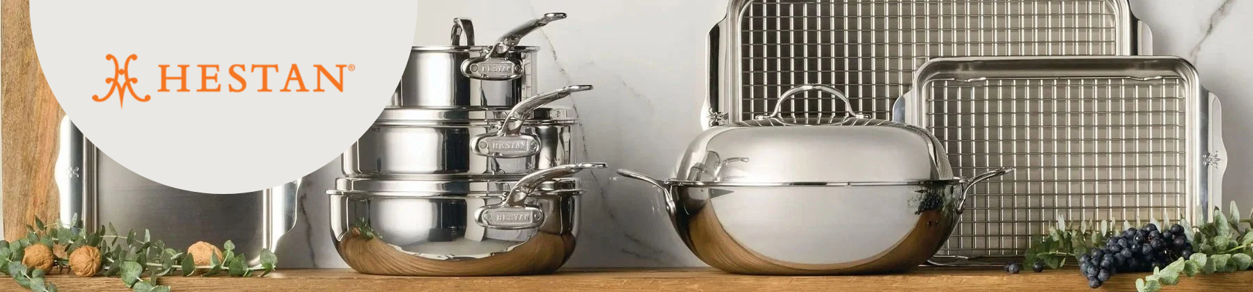 Photo of Hestan cookware.