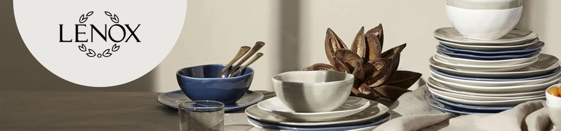 Photo of Lenox Luna 8-Piece Nesting Dinnerware Set