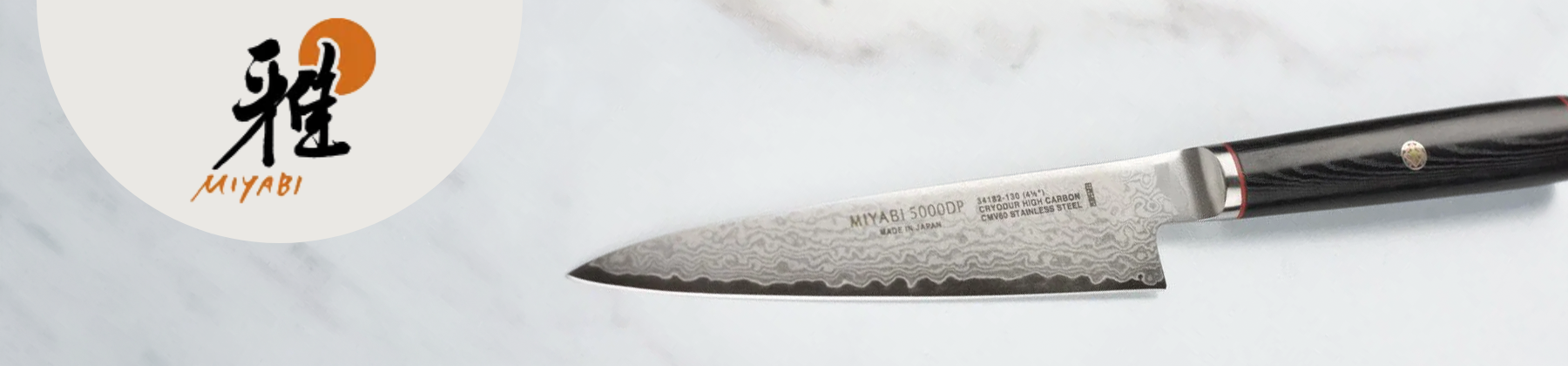 Photo of Miyabi knives.