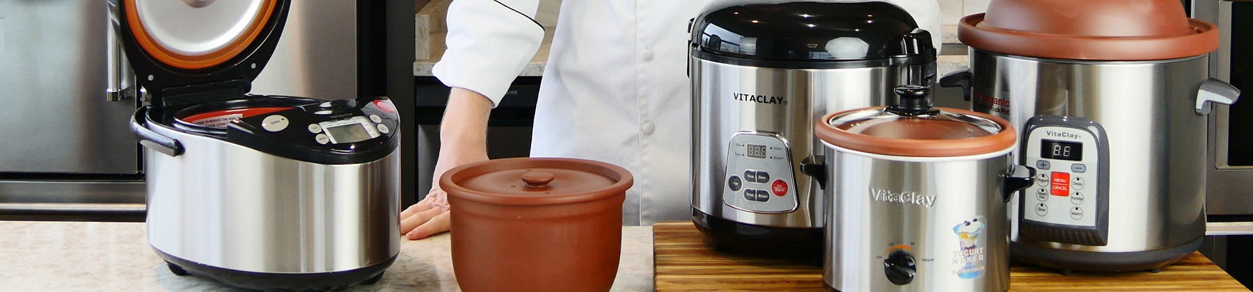 VitaClay Smart 6-In-1 Crock & Stock Pot - Organic Clay (6 Qt