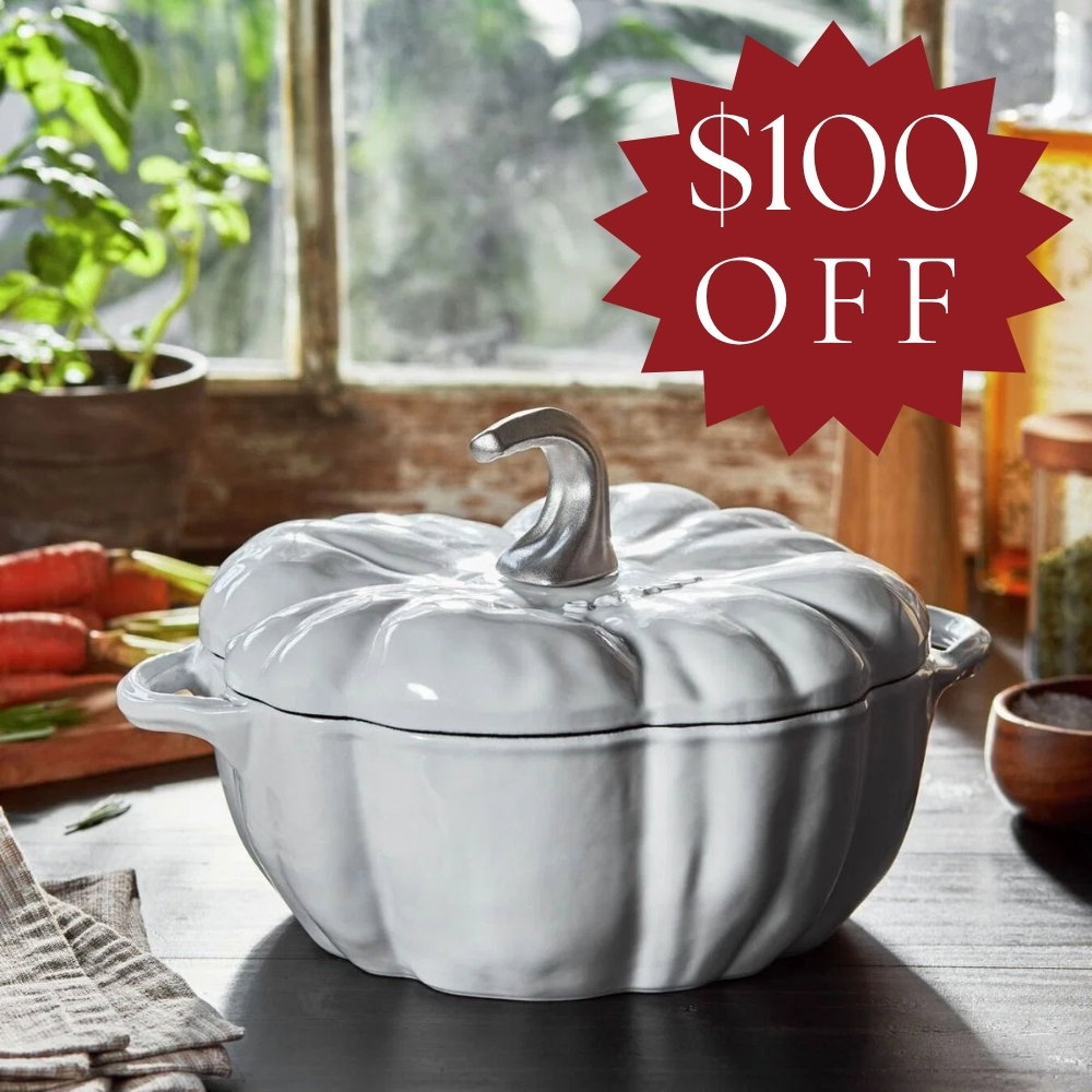 Staub 3.5 Qt. Pumpkin Dutch Oven | White