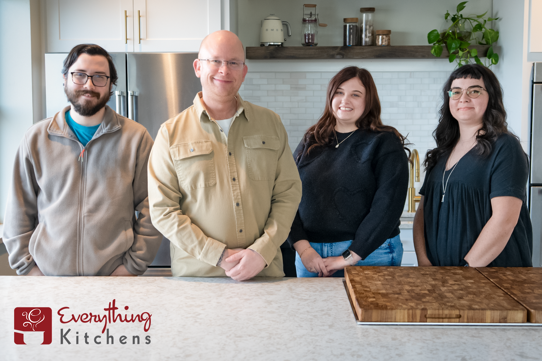 Cutsomer Hero Team Standing In the Test Kitchen. Their soul purpose is to assist you.
