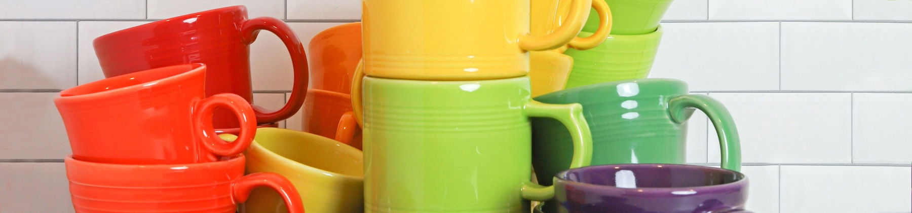 Photo of Fiesta mugs, multi-color.