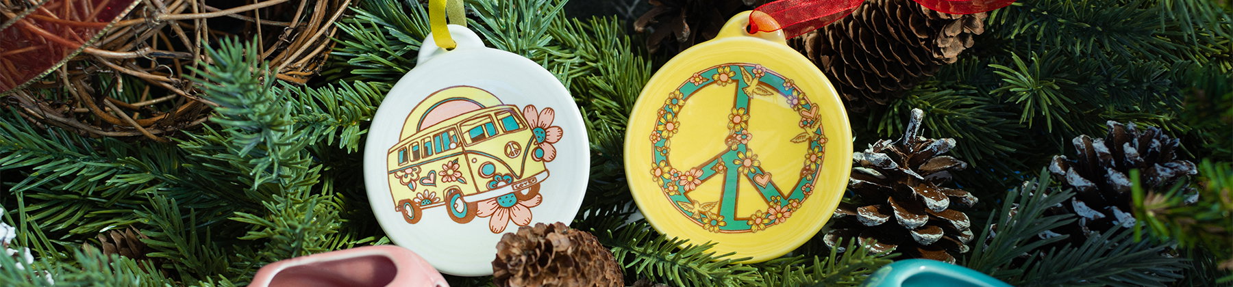 Photo of Fiesta Peace and Love Ornaments.