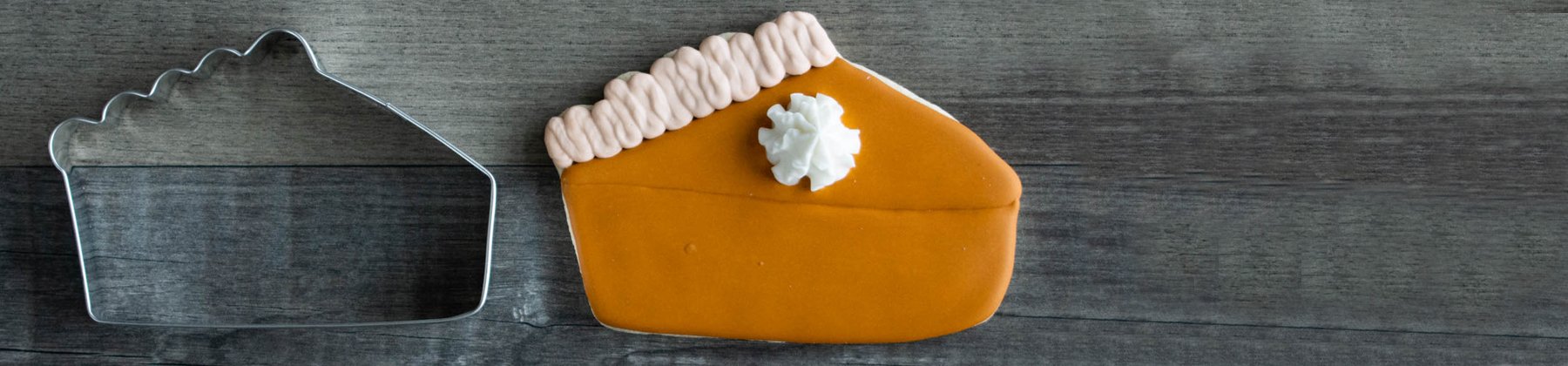 Photo of pie shaped cookie.