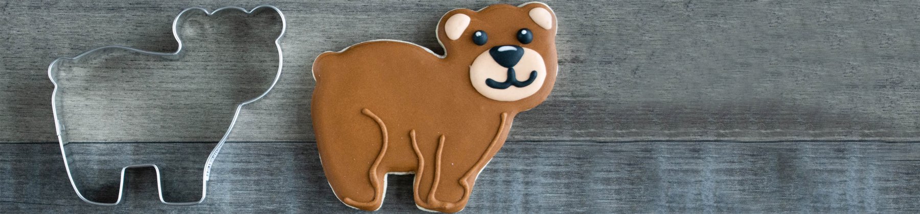 Photo of bear shaped cookie.