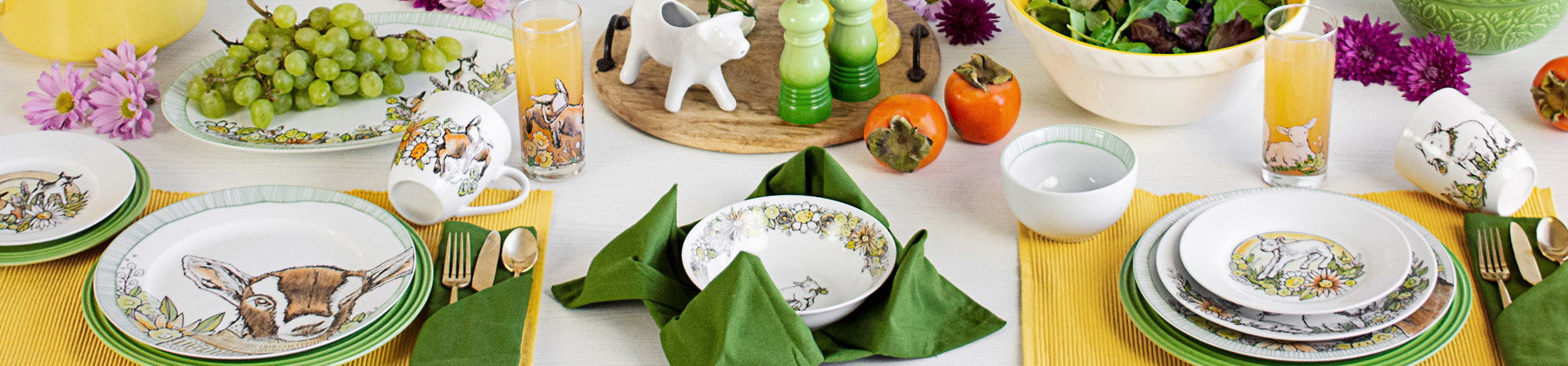 Photo of Barnyard Baby Animals, Everything Kitchens exclusive collection, tabletop