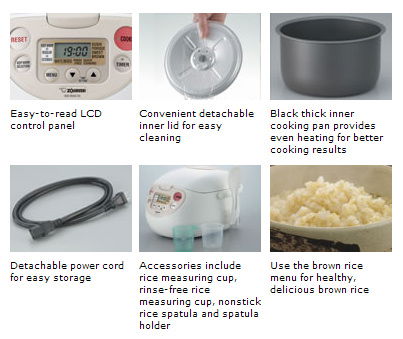 Zojirushi Micom Rice Cooker 5.5 and 10 cup Rice Warmer ns-wac10wb