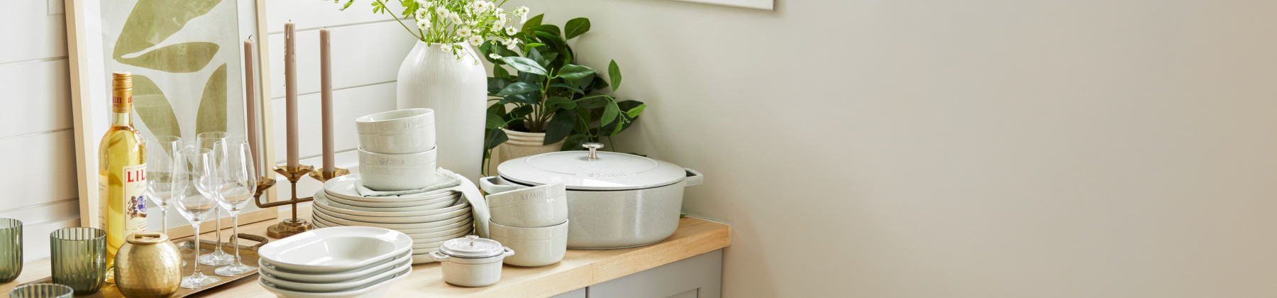 Photo of Staub stackable cookware bakeware.