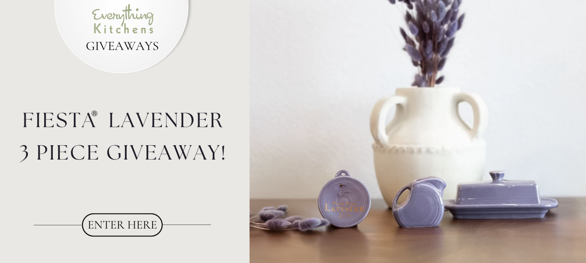 Fiesta Lavender 3 piece giveaway enter now